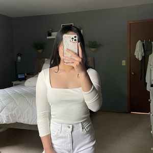 Zara square neck top